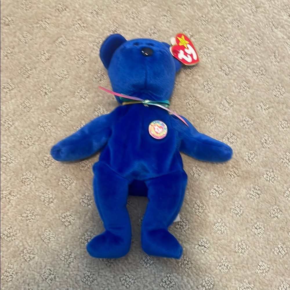Ty Blue Plush Stuffed Animal Bear